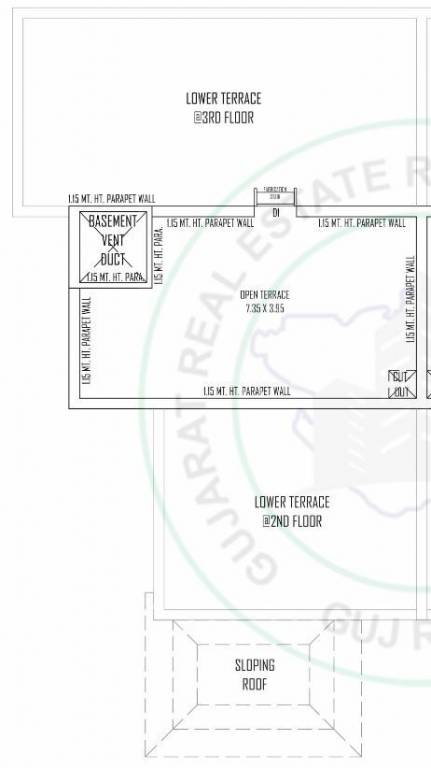 Terrace Floor Plan sahajanand vaikunth bunglows Floor Plan Terrace Floor Plan