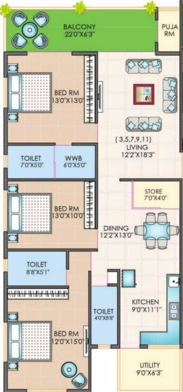 Floor Plan valencia riverside apartment Floor Plan Floor Plan