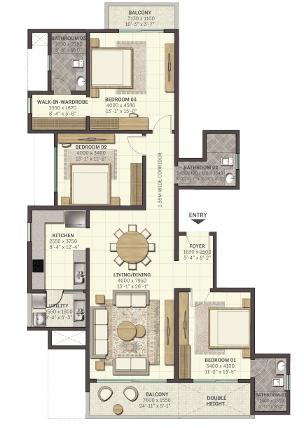Floor Plan brooklyn towers town park phase 3 w5 Floor Plan Floor Plan