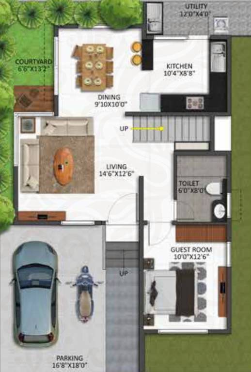  shriram chirping grove 1 Floor Plan Ground Floor Plan