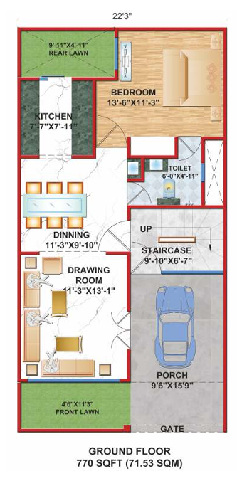  ontario Floor Plan Ground Floor Plan