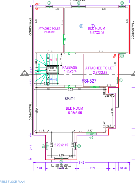  vraj bungalows Floor Plan First Floor Plan
