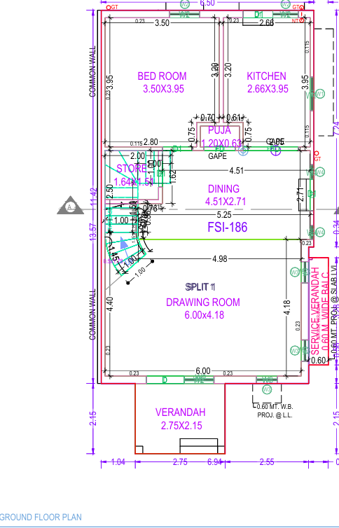Ground Floor Plan vraj bungalows Floor Plan Ground Floor Plan