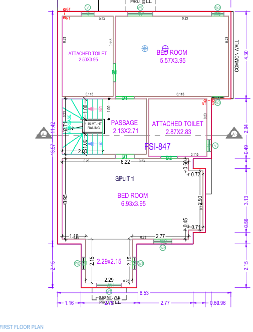  vraj bungalows Floor Plan First Floor Plan