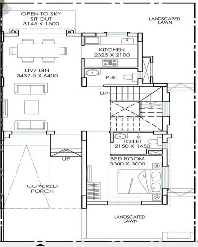 newtown-villas Floor Plan Ground Floor Plan