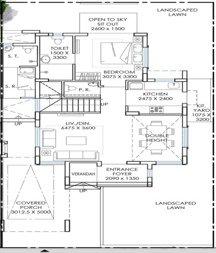  newtown villas Floor Plan Ground Floor Plan