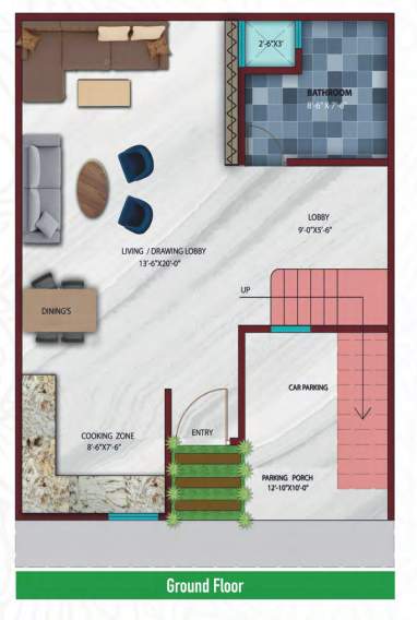 aangan vatika Floor Plan Ground Floor Plan