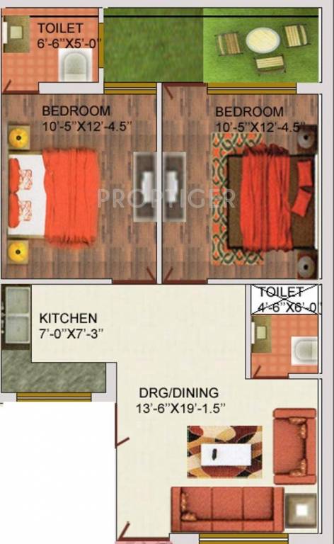 Dara Orange Homes (2BHK+2T (910 sq ft) 910 sq ft) Dara Orange Homes (2BHK+2T (910 sq ft) 910 sq ft)