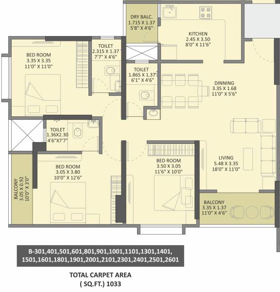  arihant-skysuites Floor Plan Floor Plan
