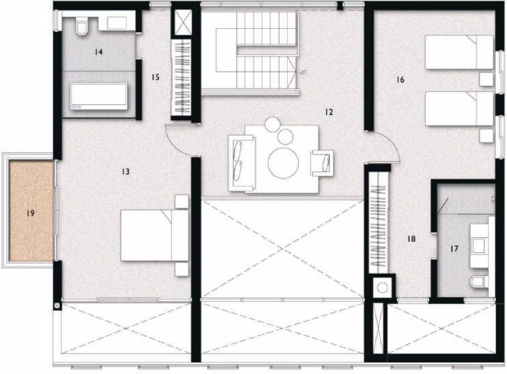  space station Floor Plan Lower Level Duplex Plan