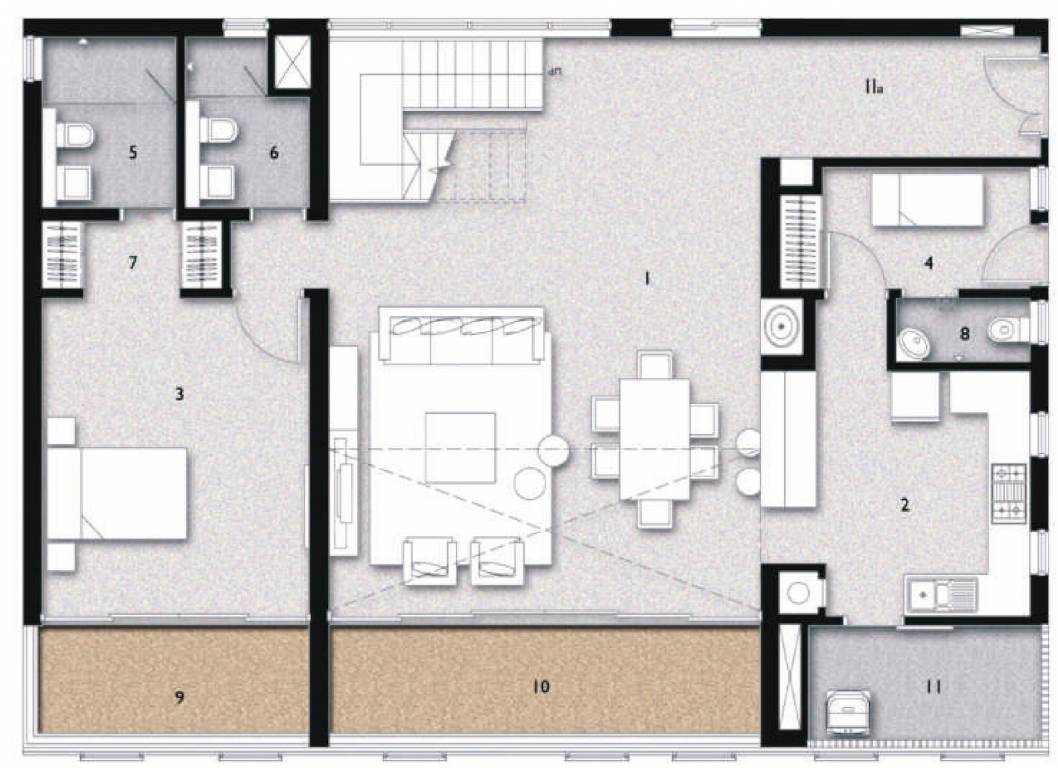  space station Floor Plan Lower Level Duplex Plan
