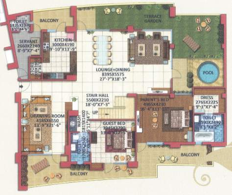  parx laureate Floor Plan Lower Level Duplex Plan