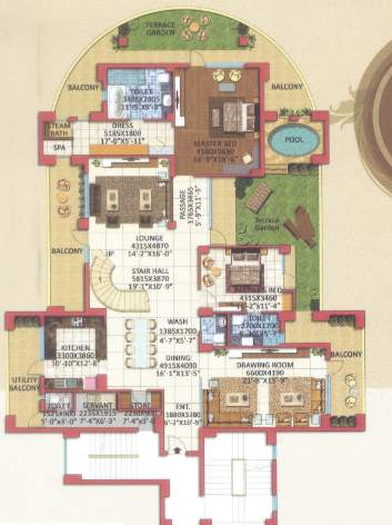  parx laureate Floor Plan Lower Level Duplex Plan