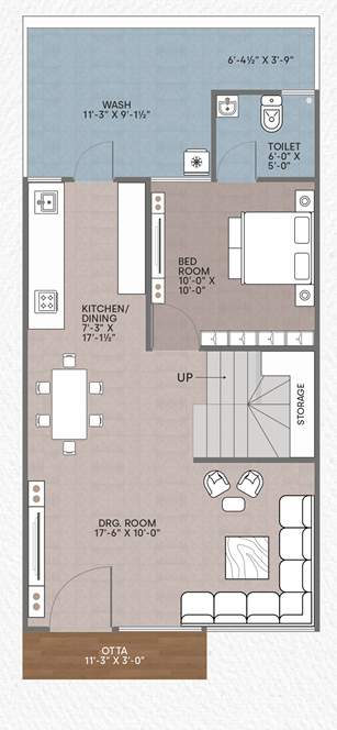  kalhaar bungalows Floor Plan Ground Floor Plan