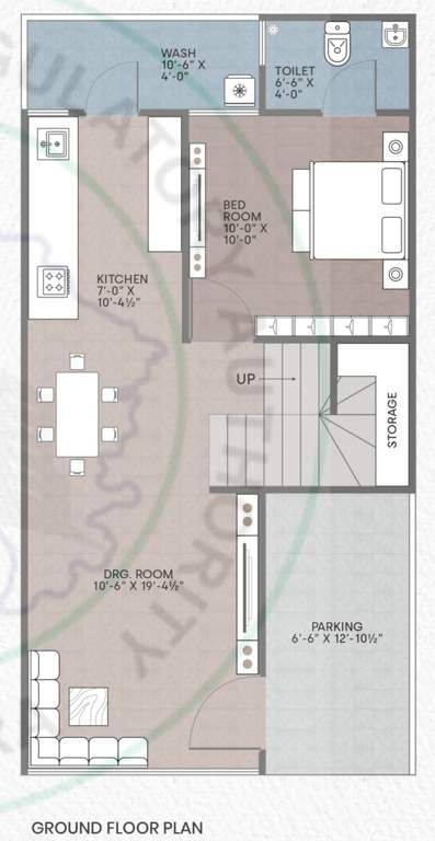  kalhaar bungalows Floor Plan Ground Floor Plan