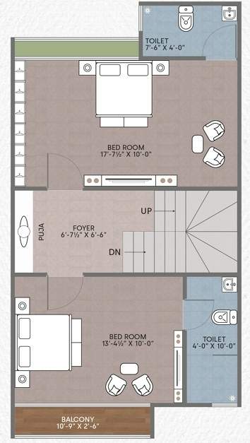  kalhaar bungalows Floor Plan First Floor Plan