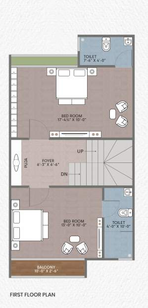  kalhaar bungalows Floor Plan First Floor Plan