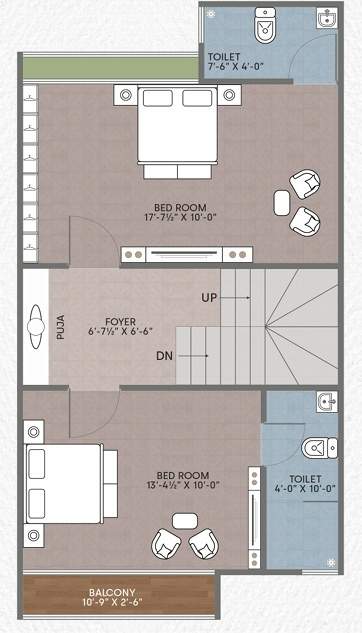  kalhaar bungalows Floor Plan First Floor Plan