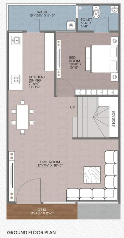  kalhaar bungalows Floor Plan Ground Floor Plan