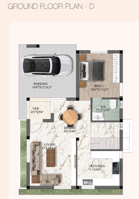  arpudham gardens Floor Plan Ground Floor Plan