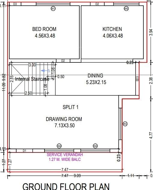  aavkar bunglows Floor Plan Ground Floor Plan