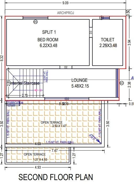  aavkar bunglows Floor Plan Second Floor Plan