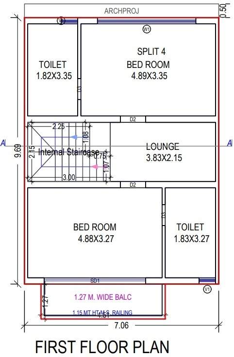  aavkar bunglows Floor Plan First Floor Plan