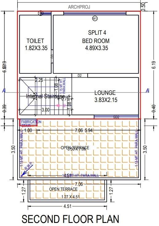  aavkar bunglows Floor Plan Second Floor Plan