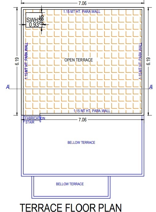 Terrace Floor Plan aavkar bunglows Floor Plan Terrace Floor Plan