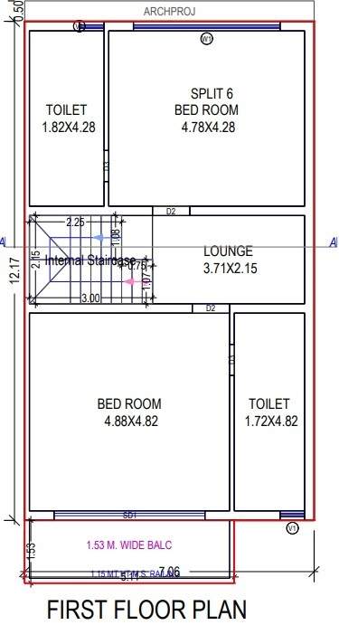  aavkar bunglows Floor Plan First Floor Plan