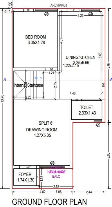  aavkar bunglows Floor Plan Ground Floor Plan