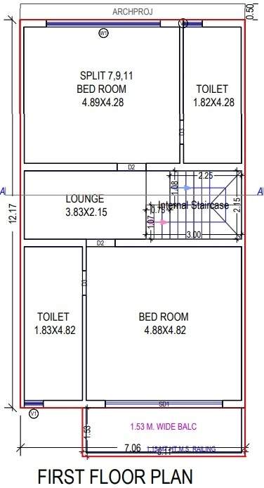  aavkar bunglows Floor Plan First Floor Plan