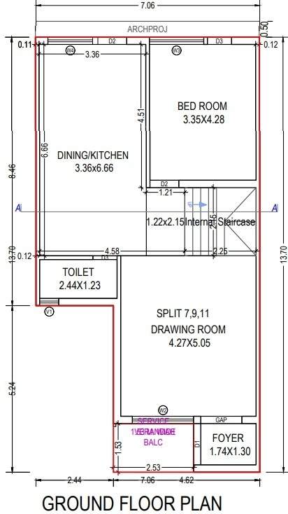  aavkar bunglows Floor Plan Ground Floor Plan