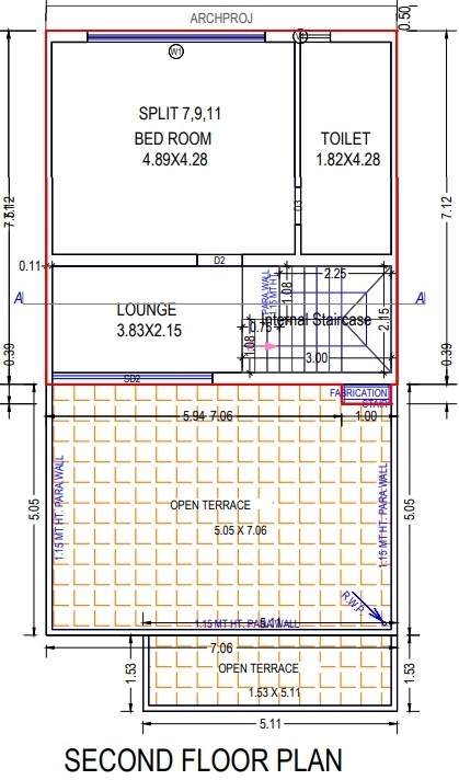  aavkar bunglows Floor Plan Second Floor Plan