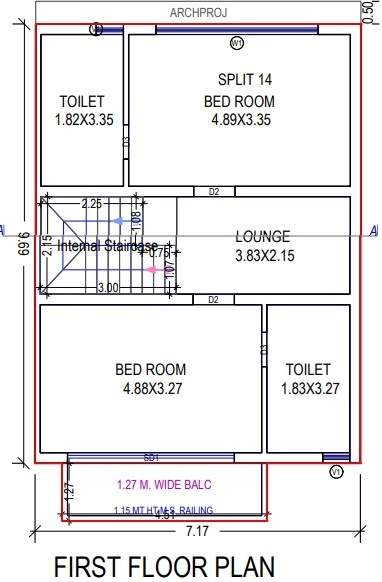  aavkar bunglows Floor Plan First Floor Plan