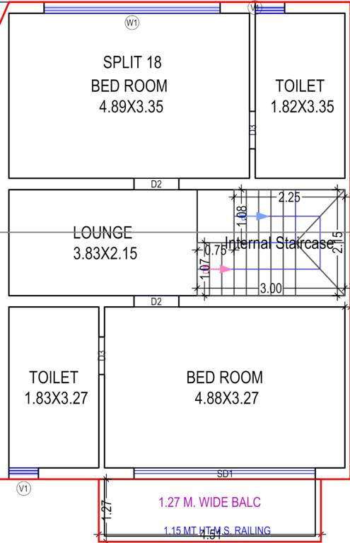  aavkar bunglows Floor Plan First Floor Plan