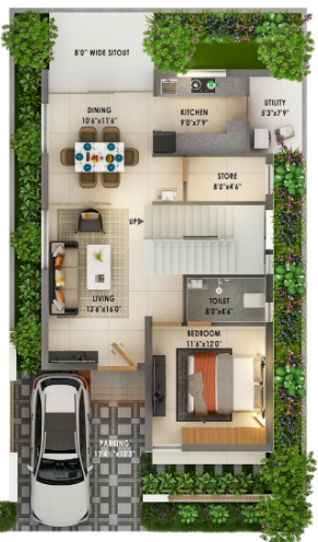  northscape  Floor Plan Ground Floor Plan