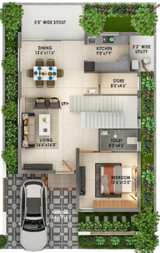  northscape  Floor Plan Ground Floor Plan