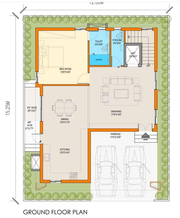  phoenix luxury park 2 Floor Plan Ground Floor Plan