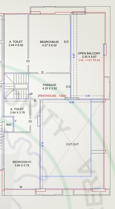 Upper Level Duplex Plan elements Floor Plan Upper Level Duplex Plan