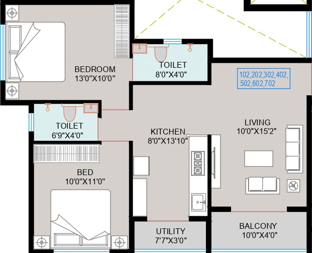 Floor Plan primrose residency Floor Plan Floor Plan