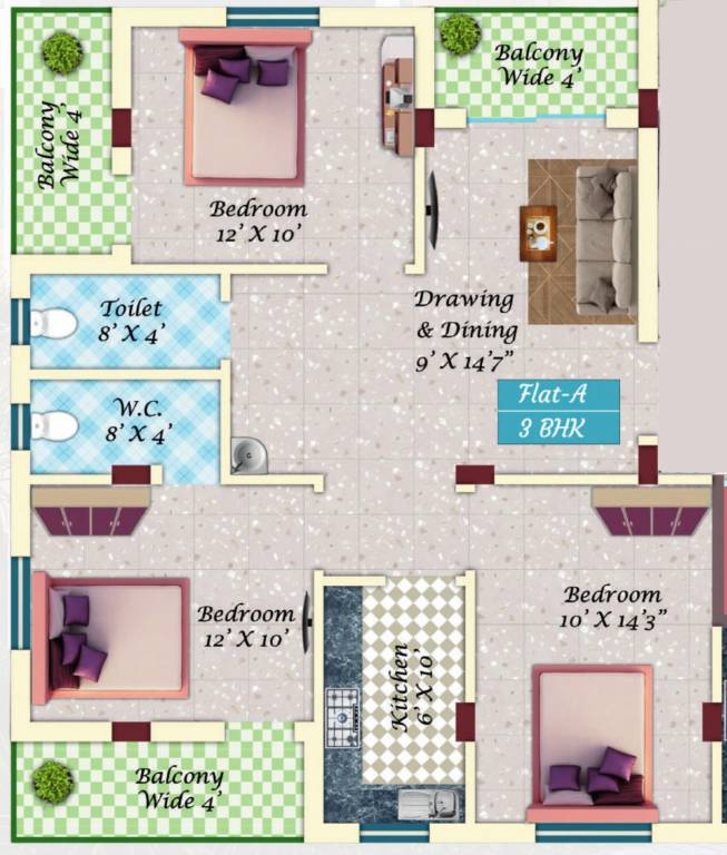  iswara apartment Floor Plan Floor Plan