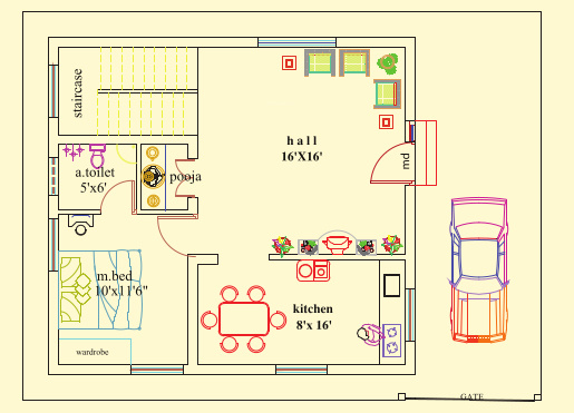 dharma villas Floor Plan Ground Floor Plan