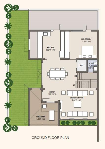  vrajbhoomi bungalow Floor Plan Ground Floor Plan