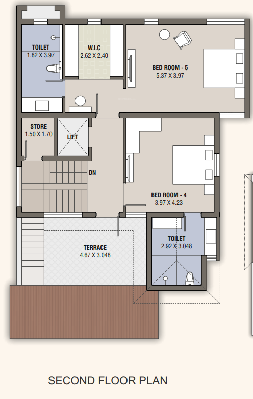  vrajbhoomi bungalow Floor Plan Second Floor Plan