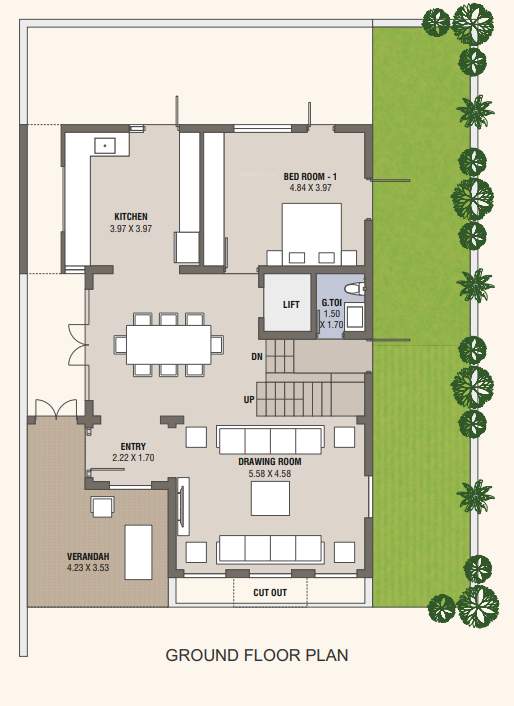  vrajbhoomi bungalow Floor Plan Ground Floor Plan