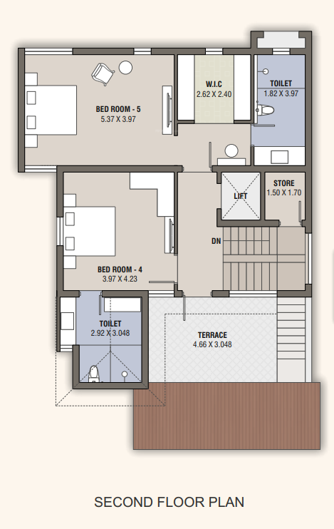  vrajbhoomi bungalow Floor Plan Second Floor Plan