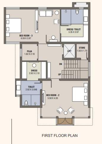  vrajbhoomi bungalow Floor Plan First Floor Plan