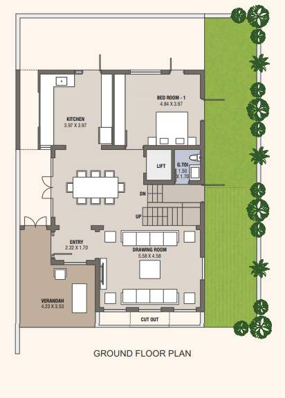  vrajbhoomi bungalow Floor Plan Ground Floor Plan