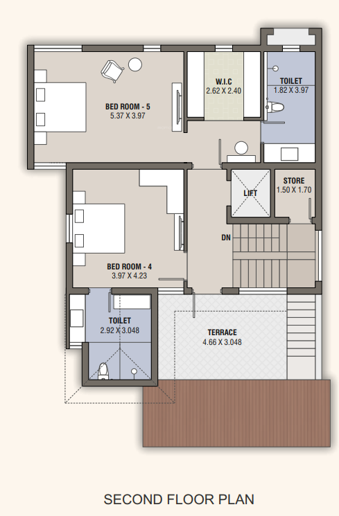  vrajbhoomi bungalow Floor Plan Second Floor Plan